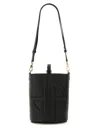 Patou Small Embossed Jp Bucket Bag In Black