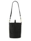 Patou Small Embossed Jp Bucket Bag In Black