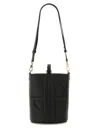 Patou Small Embossed Jp Bucket Bag In Black