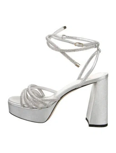 Pre-owned Patou Leather Sandals In Silver