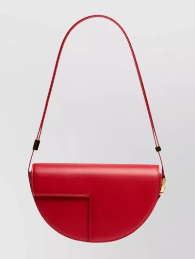 PATOU LEATHER SHOULDER BAG ADJUSTABLE STRAP