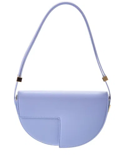 Patou Leather Shoulder Bag In Blue