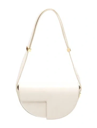 Pre-owned Patou Leather Shoulder Bag In Neutrals