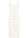 Patou Denim Dress With Square Neck And Adjustable Straps In White