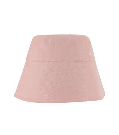 PATOU WOMEN LIGHT PINK LOGO-EMBROIDERED BUCKET HAT, L LUXURY HATS FOR WOMEN DARVEYS