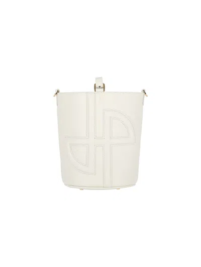 Patou Lightweight Calf Leather Mini Bag In White