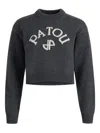 Patou Logo And Jp Monogram Intarsia Wool And Cashmere Jumper Clothing In Gray