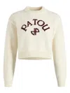 Patou Logo And Jp Monogram Intarsia Wool And Cashmere Jumper Clothing In White