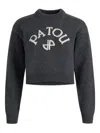Patou Logo And Jp Monogram Intarsia Wool And Cashmere Jumper Clothing In Gray