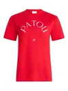 Patou Logo And Jp Print Organic Cotton T-shirt Clothing In White