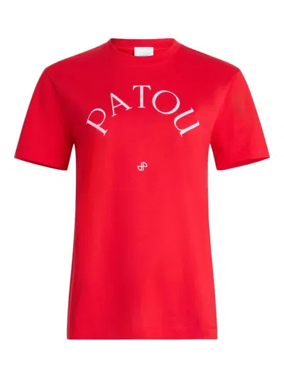 PATOU LOGO AND JP PRINT ORGANIC COTTON T-SHIRT