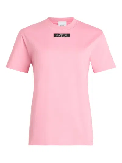 Patou Logo-appliqué T-shirt In Pink