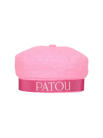 Patou Logo Beret In Rosa