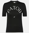 Patou Logo T-shirt In Soft Cotton With Classic Fit And Versatile Style In Black