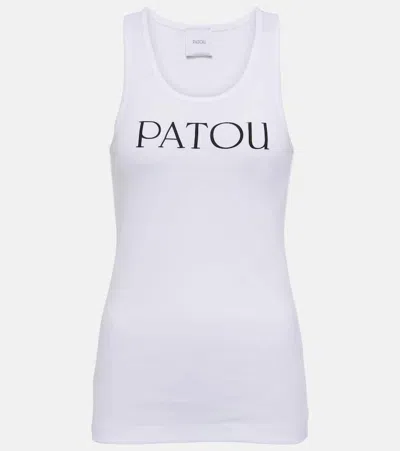 Patou Organic Cotton Fitted Tank Top Clothing In White