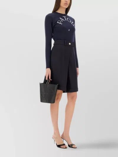 Patou Logo Crew Neck Knitwear In Black