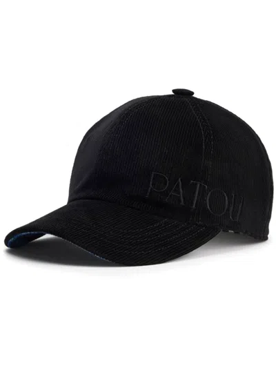 PATOU LOGO-EMBROIDERED CORDUROY CAP