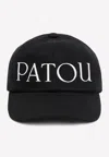 PATOU LOGO-EMBROIDERED BASEBALL CAP,AC0400132-999B BLACK