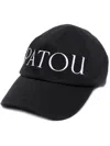 Patou Black Cotton Baseball Cap In Schwarz