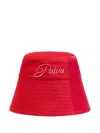 Patou Logo Embroidered Bucket Hat In Lipstick Red