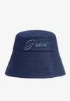 Patou Logo Embroidered Bucket Hat In Navy