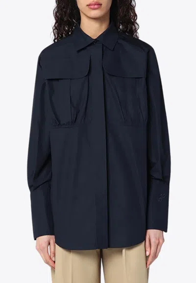 Patou Logo Embroidered Buttoned Shirt