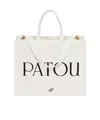 Patou Logo-embroidered Canvas Tote Bag In White