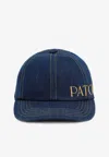 Patou Logo-embroidered Denim Baseball Cap In Denim