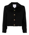 Patou Logo Embroidered Denim Jacket In Black