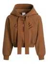 Patou Logo-embroidered Hoodie In Brown