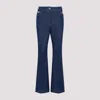 Patou Flared Denim Trousers Featuring Gold-tone Hardware In Blue