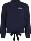 Patou Logo-embroidered Organic Cotton Sweatshirt In Blue