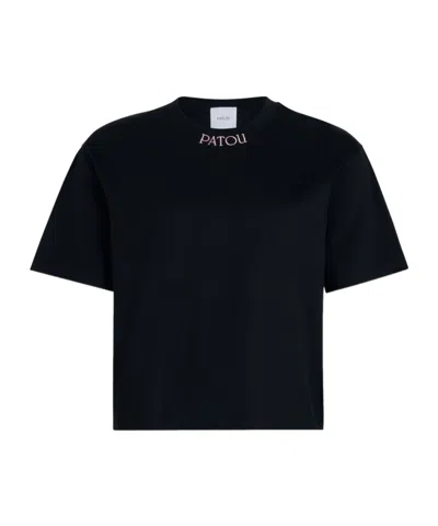 Patou Logo-embroidered T-shirt In Black
