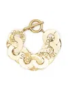 Patou Logo-engraved Coin Bracelet In Gold