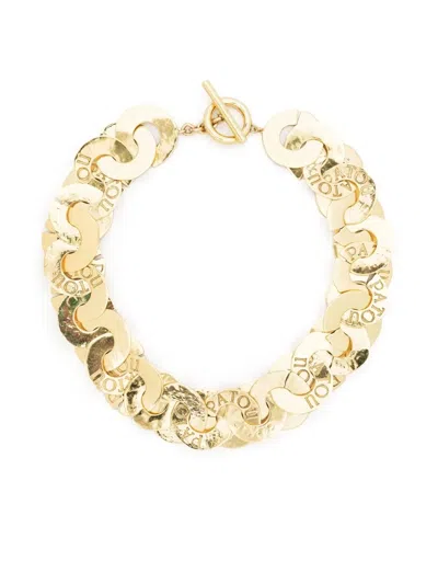 Patou Chunky Chain Coins Necklace In Gold