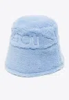Patou Embroidered-logo Bucket Hat In Light Blue