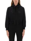 Patou Knitwear Hood Cropped Ribbed Cuffs In Black