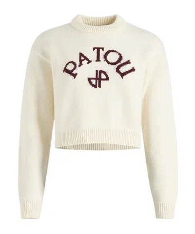 PATOU LOGO-INTARSIA JUMPER