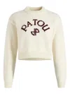 Patou Logo And Jp Monogram Intarsia Wool And Cashmere Jumper Clothing In White