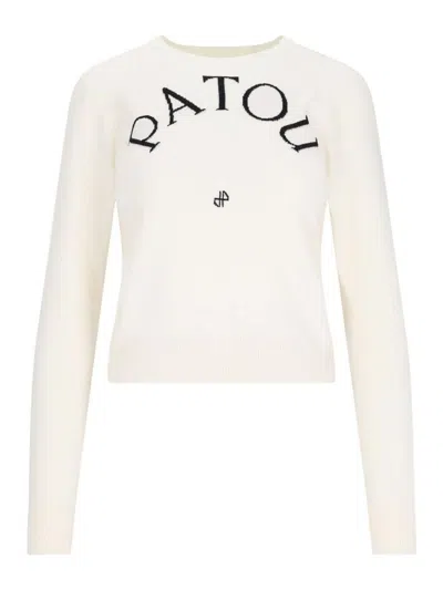 PATOU SUÉTER CON ESCOTE BARCO - BLANCO