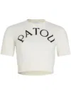 Patou Logo-jacquard Terry-knit Top In Beige