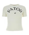 Patou Logo Jacquard Wool-blend Crop Top In White