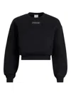 Patou Trendy Oversized Label Sweatshirt In Black