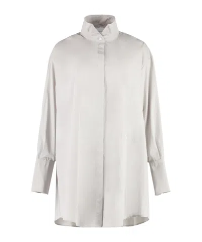 Patou Logo Mini Shirt Dress In White