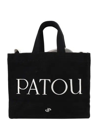 Patou Logo Mini Tote In Black