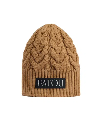 PATOU LOGO-PATCH BEANIE