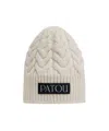 Patou Logo-patch Beanie In Nude