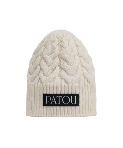 PATOU LOGO-PATCH BEANIE