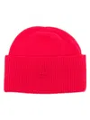 Patou Logo-patch Cashmere Beanie In Pink