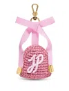Patou Logo-patch Keychain In Pink